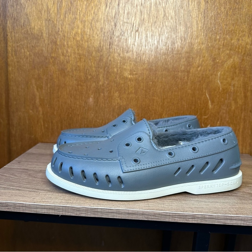 Sperry Top Sider Mens Authentic Original Float Cozy Boat Shoes Size 7 Faux Fur